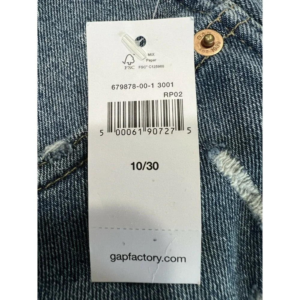 NWT GAP 3.5" High Rise Denim Shorts 10/30 Medium Wash Stretch Button Fly #679878 - Picture 3 of 4